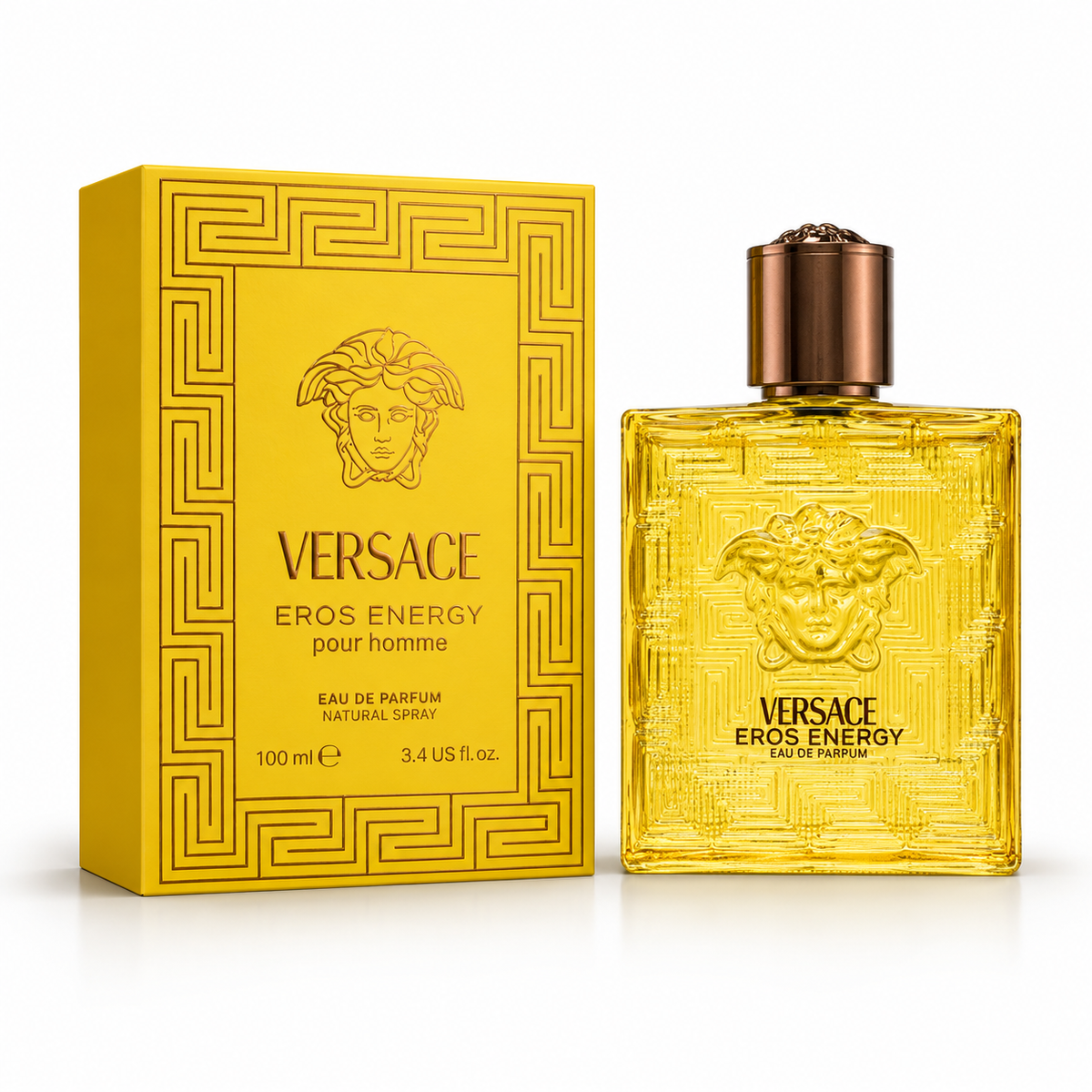 Versace Eros Energy EDP 100ml Spray | Fresh Citrus Cologne for Men, 3.4 oz