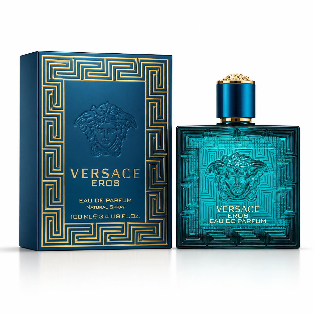 Versace Eros Parfum 100ml Spray | Intense Woody Cologne for Men, 3.4 oz